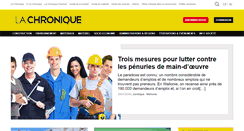 Desktop Screenshot of lachronique.be